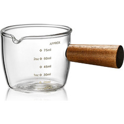 THE BARSTARDS Δοσομετρητής Καφέ 75ml Γυάλινος Με Ξύλινη Λαβή