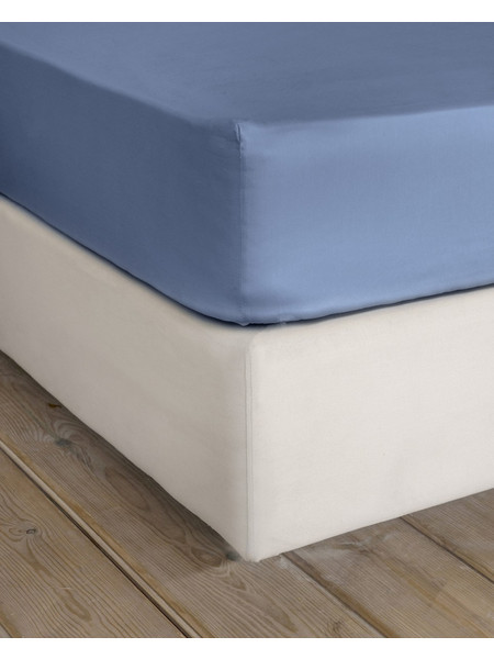 Nima Σεντόνι King Size με Λάστιχο 185x205+35 Superior Satin Shadow Blue
