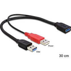 DeLock Μετατροπέας USB-A 2x male σε USB-A female 1τμχ 83176