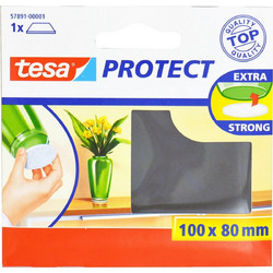Tesa 57891 Τσοχάκι Τετράγωνο με Αυτοκόλλητο 100x80mm Καφέ