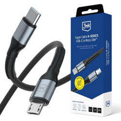 3MK Protection 3MK Hyper Cable N-Series USB-C / Microusb 1m Qc 3.0 5V/2A 10W - Black - (160691-0)