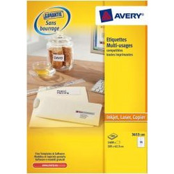 Ετικέτες Avery 105 x 42,3mm, A4 (3653)