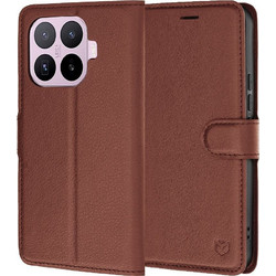 Techsuit Leather Folio Θήκη Βιβλίο για Xiaomi 17T Brown