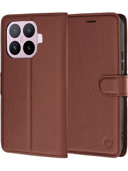 Techsuit Leather Folio Θήκη Βιβλίο για Xiaomi 17T Brown