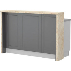 Πάγκος νησίδας Tahoma-Μήκος: 150 εκ.Γραφίτης-Latino Marble