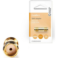 Nedis 233-2549 Μετατροπέας SMA male σε SMA female Χρυσό 2τμχ CSGB02940GD