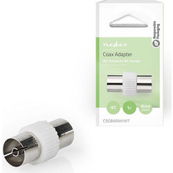 Nedis 233-0994 Μετατροπέας Coaxial female σε Coaxial female Λευκό 1τμχ