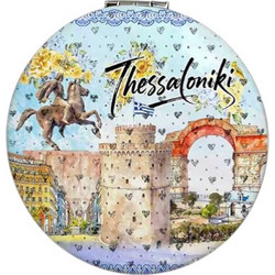 Καθρέπτης τσέπης Souvenir - Σετ 12pcs - Thessaloniki - 7*7*3cm - 871847