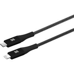Promate UniLink-LTC Braided USB-C to Lightning Cable 1.2m Black