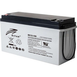 RITAR LEAD AGM DEEP CYCLE BATTERY FOR SOLAR(DC12-150) 12V / 150AH -483 / 170 /241 MM F5/M8 / F12/M8