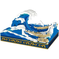 Σετ Τουβλάκια Pantasy: Hokusai - The Great Wave of Kanagawa Surfing (26cm) 1345 κομμάτια για ηλικίες 6+