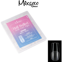 Mixcoco Soft Gel Tips Half Buffed Square 504τμχ