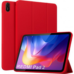Θήκη iPad Trifold Smart View και πίσω TPU για Xiaomi Redmi Pad 2 - Κόκκινο