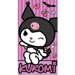 Hello Kitty Punk Kuromi Πετσέτα Μπάνιου & Θαλάσσης Γρήγορου Στεγνώματος 100% Πολυεστέρας 70x140 εκ
