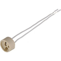 UNBRANDED Ντουί λάμπας GΖ10/GU10 με καλώδια DX-100A, 250V 2A, κεραμικό, λευκό