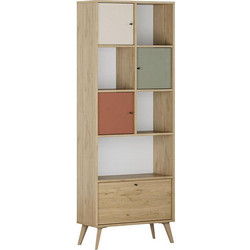Βιβλιοθήκη Terra Megapap χρώμα florida oak 67x30x181εκ. GP009-0290,1