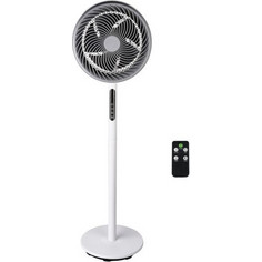 Ανεμιστήρας ορθοστάτης 230V Φ30 AC80W με 5 πτερύγια, διακόπτες & τηλεχειριστήριο λευκός 18-11-Lumen 18-11