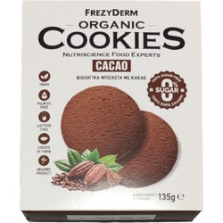 Frezyderm Organic Cookies Cacao - Βιολογικά Μπισκότα Κακάο Χωρίς Ζάχαρη & Vegan 135g