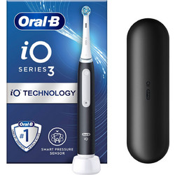 Oral-B iO Series 3 Black Ηλεκτρική Οδοντόβουρτσα με Χρονομετρητή & Θήκη Ταξιδίου