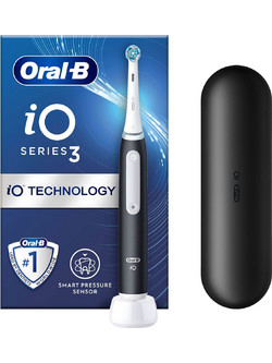 Oral-B iO Series 3 Black Ηλεκτρική Οδοντόβουρτσα με Χρονομετρητή & Θήκη Ταξιδίου