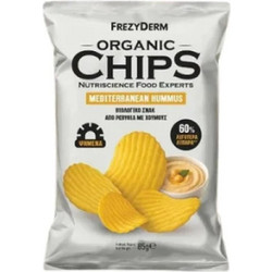 Frezyderm Organic Chips Mediterranean Hummus Βιολογικό Σνακ Από Rεβύθια Με Χούμους 85gr
