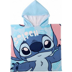 Cerda Stitch Παιδικό Πόντσο Θαλάσσης Microfiber Γαλάζιο 55x77cm 2200010825