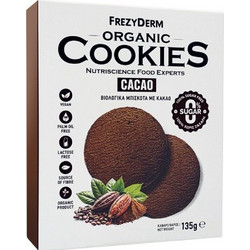 Frezyderm Frezyderm Organic Cookies Cacao-Βιολογικά Μπισκότα Κακάο Χωρίς Ζάχαρη, 135gr