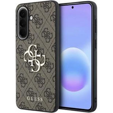 Guess PU 4G Metal Logo Case for Samsung Galaxy A57 Brown