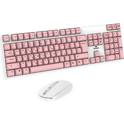 Leewello YPX-035 Set Pink Ασύρματο Σετ Πληκτρολόγιο & Ποντίκι