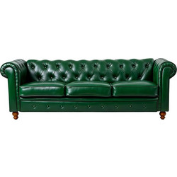 Kαναπές τριθέσιος τ. Chesterfield pakoworld pu κυπαρισσί 203x84x67εκ