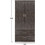 HomeMarkt Δίφυλλη Ντουλάπα Ρούχων Zebrano 80x42x181cm HM338.01