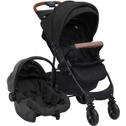 vidaXL Καρότσι Μωρού 3 σε 1 Anthracite 10378