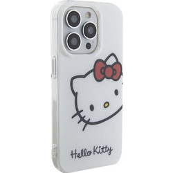 Θήκη Πλάτης Hello Kitty IML Head Logo για iPhone 13 Pro - Χρώμα: Λευκό HKHCP13LHCKHST