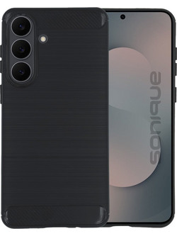 Sonique Carbon Brushed Θήκη Σιλικόνης Black (Samsung Galaxy S25 FE)