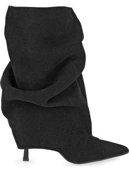 GISEL MOIRE ΜΠΟΤΑ 3/4 X27931934004 - ΜΑΥΡΟ ΚΑΣΤΟΡΙ KARMEL-NERO C.CAMOSCIO