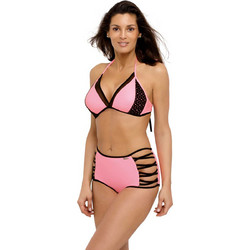 Marko Bikini Set Τριγωνάκι Ψηλόμεσο Ροζ M-551-128614