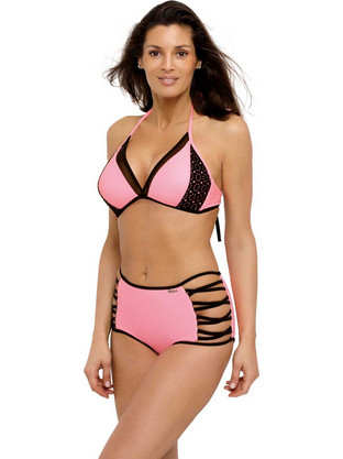 Marko Bikini Set Τριγωνάκι Ψηλόμεσο Ροζ M-551-128614