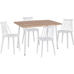 ΣΕΤ ΤΡΑΠΕΖΑΡΙΑΣ ΕΣ.ΧΩΡΟΥ 5ΤΜΧ PALOMA HM11389 ΛΕΥΚΟ-SONAMA MDF TOP