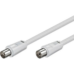 Καλώδιο Κεραίας Coax Male to Coax Female 2.5m White 03.003.0110