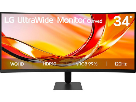 LG 34U601B-B Ultrawide VA HDR Curved Monitor 34" 3440x1440 QHD 120Hz 5ms