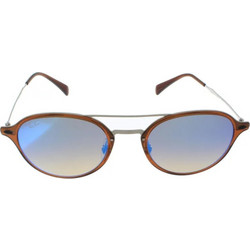 Ray-Ban RB4287 604/B7 Γυαλιά Ηλίου Οβάλ Μεταλλικά Καφέ με Μπλε Καθρέπτη Φακό