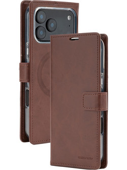 Mercury BlueMoon Diary MagSafe Θήκη για iPhone 18 Pro Max / 17 Pro Max Brown