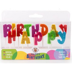 Trendhaus Κεριά Glitter Happy Birthday BF (Σετ 13 κεριών)