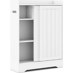 Costway Ντουλάπι Μπάνιου Δαπέδου Ξύλινο JV12831WH