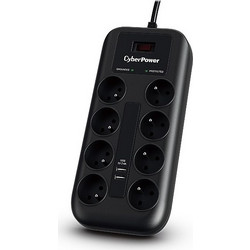 CyberPower Tracer III P0820SUF0-FR surge protector Black 8 AC outlet(s) 200 - 250 V 1.8 m P0820SUF0-FR