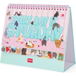 LEGAMI CALWS27001 DESK CALENDAR WITH STICKERS 2027 - CATS - KITTY