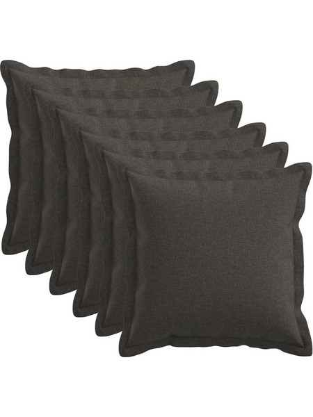 vidaXL Κάλυμμα Μαξιλαριού 6 τμχ. HOUTEN Σκούρο Γκρι 40 x 40 cm