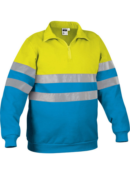 Φούτερ Υψηλής Ορατότητας ROAD Valento Fluo Yellow-Tropical Blue