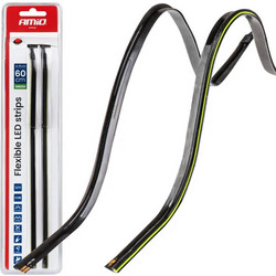Amio - Ταινία LED COB 12V Πράσινη 2x30cm Flexible Πλαϊνού Φωτισμού για Σήμανση & Εντυπωσιακό Φως - Σετ 2 Τεμ. (04577 AM)