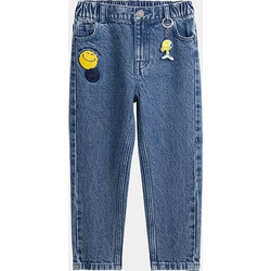 Παιδικό Παντελόνι Τζιν για Αγόρια Smiley Patch ΜΠΛΕ